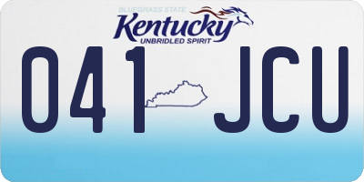KY license plate 041JCU
