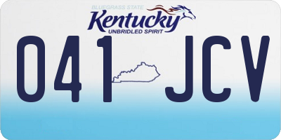 KY license plate 041JCV