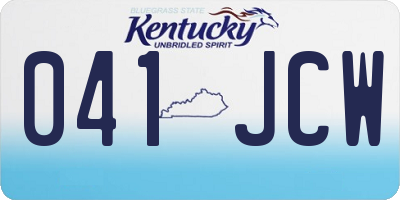 KY license plate 041JCW