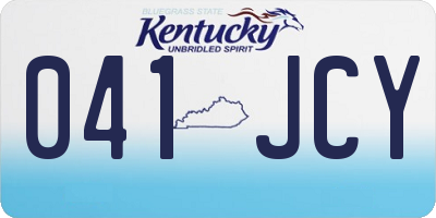 KY license plate 041JCY