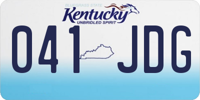 KY license plate 041JDG