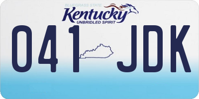 KY license plate 041JDK