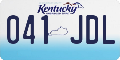 KY license plate 041JDL