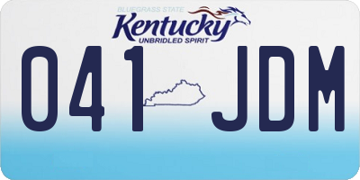 KY license plate 041JDM