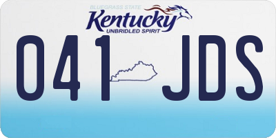 KY license plate 041JDS