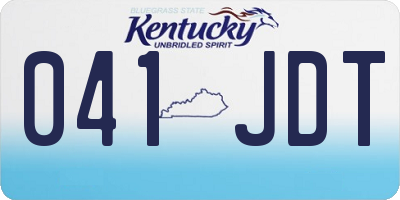 KY license plate 041JDT