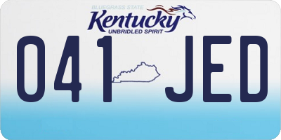 KY license plate 041JED