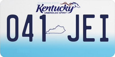 KY license plate 041JEI