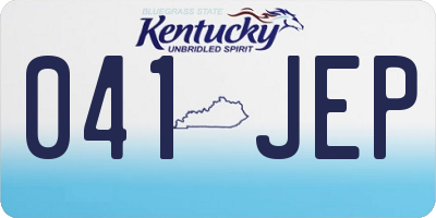 KY license plate 041JEP