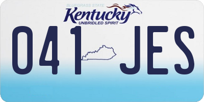 KY license plate 041JES