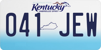 KY license plate 041JEW