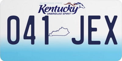 KY license plate 041JEX