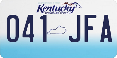KY license plate 041JFA