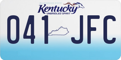 KY license plate 041JFC