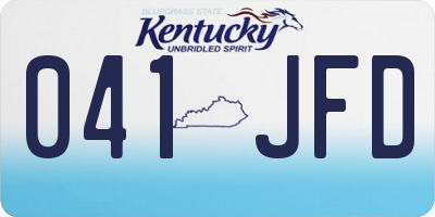 KY license plate 041JFD