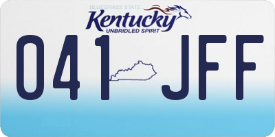 KY license plate 041JFF