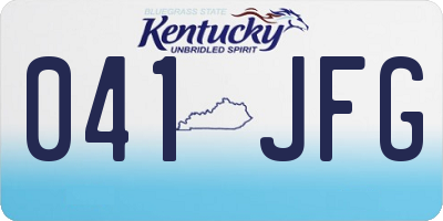 KY license plate 041JFG