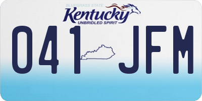 KY license plate 041JFM