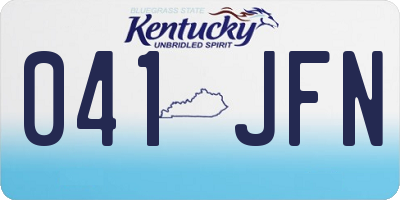 KY license plate 041JFN