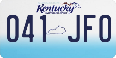 KY license plate 041JFO