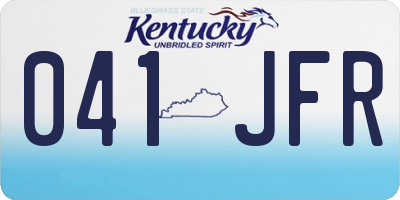 KY license plate 041JFR