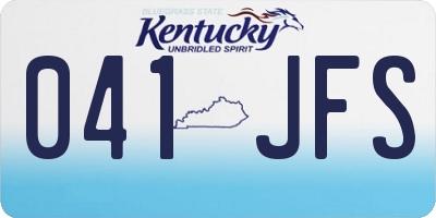 KY license plate 041JFS