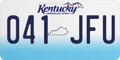 KY license plate 041JFU