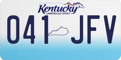 KY license plate 041JFV
