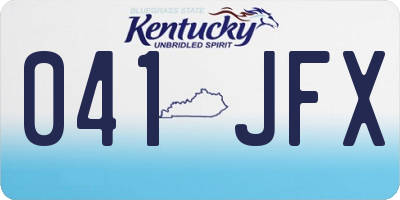 KY license plate 041JFX
