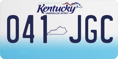 KY license plate 041JGC