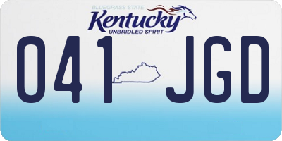 KY license plate 041JGD