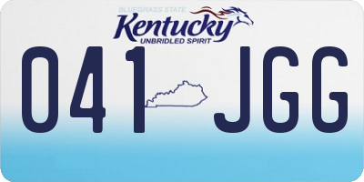 KY license plate 041JGG