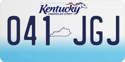 KY license plate 041JGJ