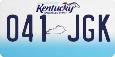 KY license plate 041JGK