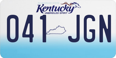KY license plate 041JGN