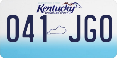 KY license plate 041JGO