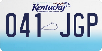 KY license plate 041JGP