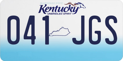 KY license plate 041JGS