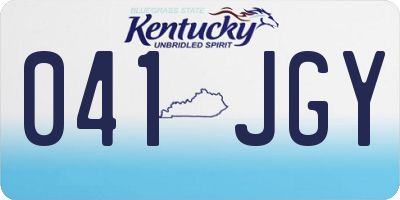 KY license plate 041JGY