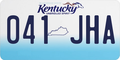 KY license plate 041JHA