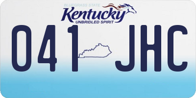 KY license plate 041JHC