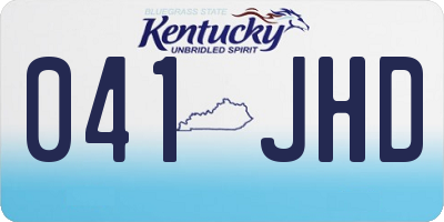 KY license plate 041JHD
