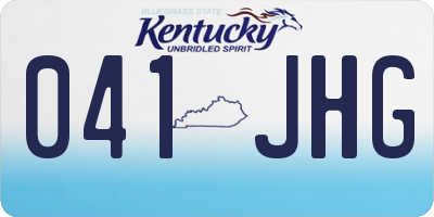 KY license plate 041JHG