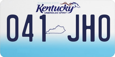 KY license plate 041JHO