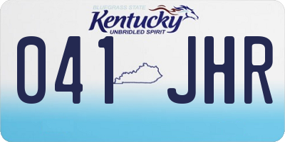 KY license plate 041JHR
