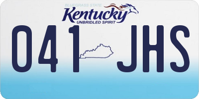 KY license plate 041JHS