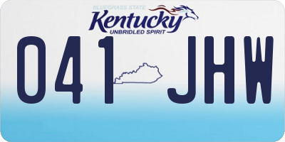 KY license plate 041JHW