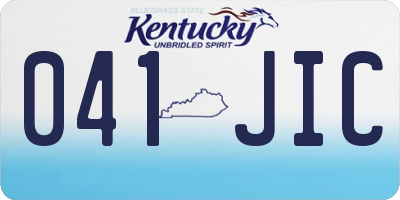 KY license plate 041JIC