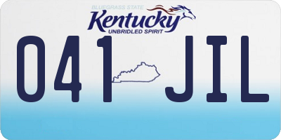 KY license plate 041JIL