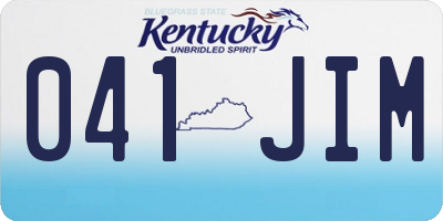 KY license plate 041JIM